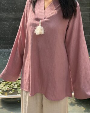 Hayah- Pink Kurti Set