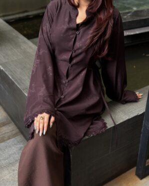 Fitoor- Brown Full Sleeve Set