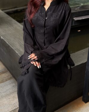 Fitoor- Black Full Sleeve Top.