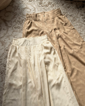 Silk Wide Leg Formal Pants